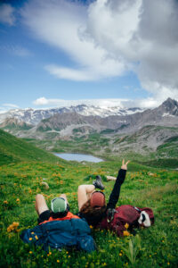 Lac Merlet supérieur depuis le refuge de grand plan