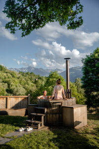 le bain nordique du refuge du Trait d'union