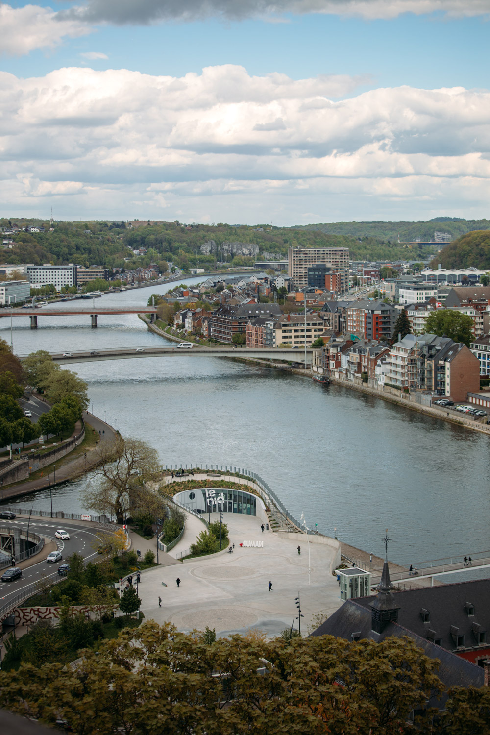 confluent de la Meuse et de la Sambre à Namur