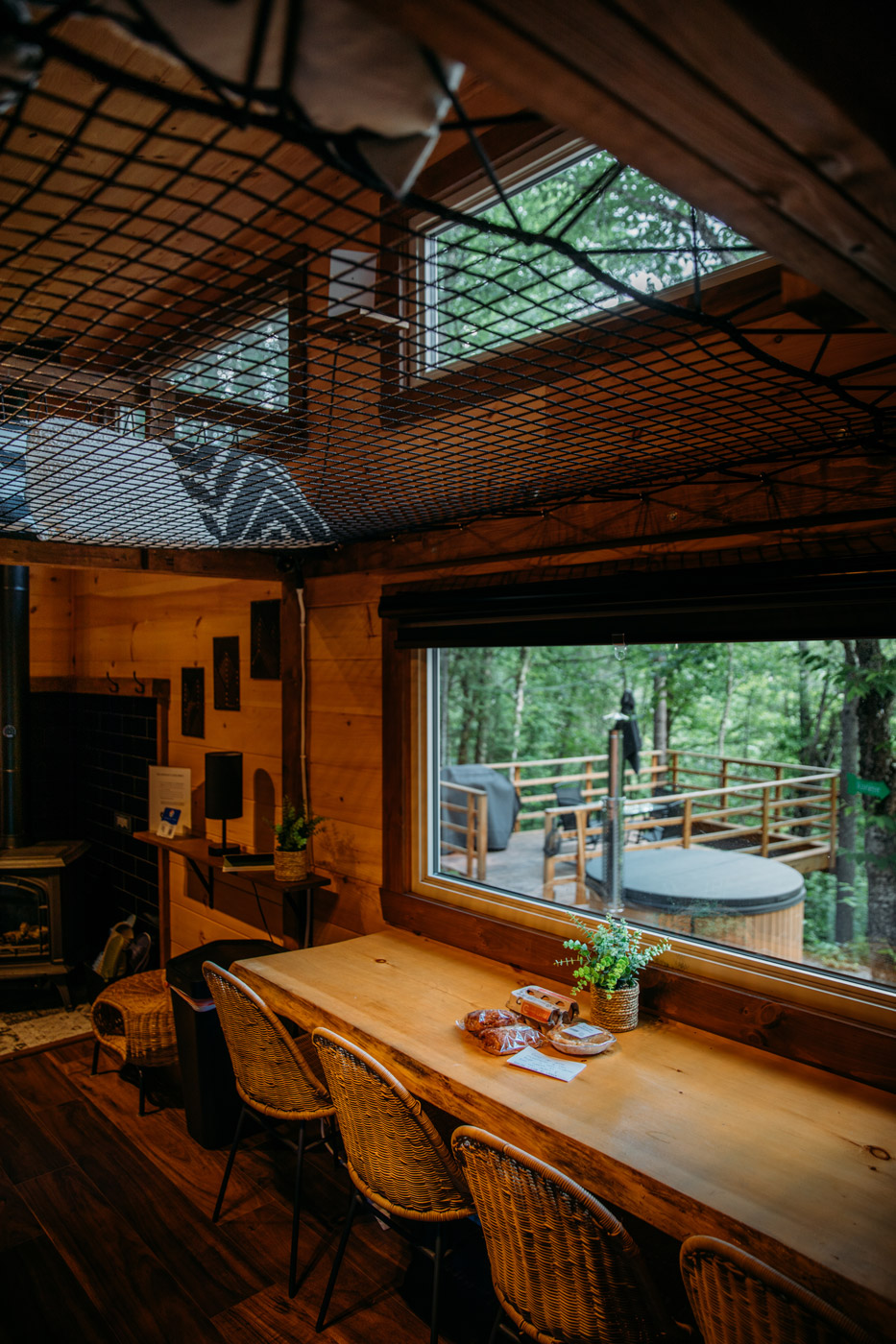 Intérieur du chalet Exode en nature