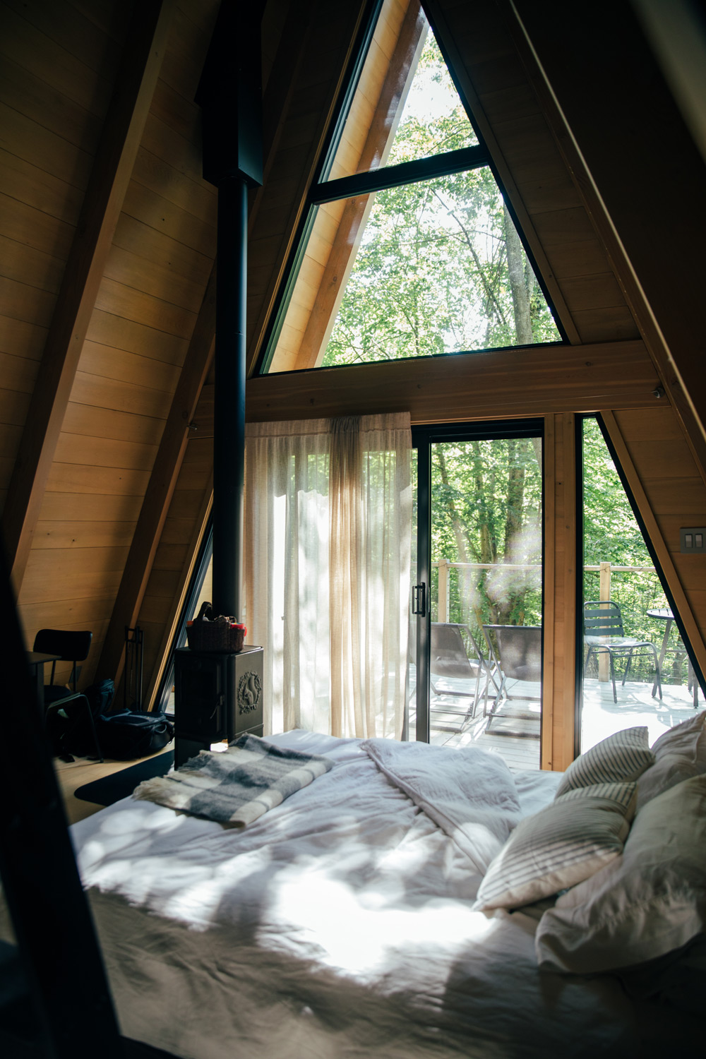 intérieur chalet A-frame Outaouais