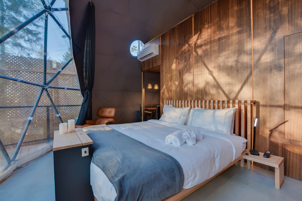 Intérieur d’un dôme du Bel Air Tremblant