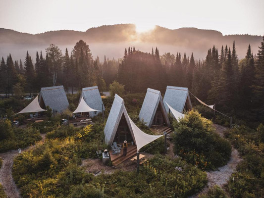 Cabines A-frame de Farouche Tremblant dans les Laurentides