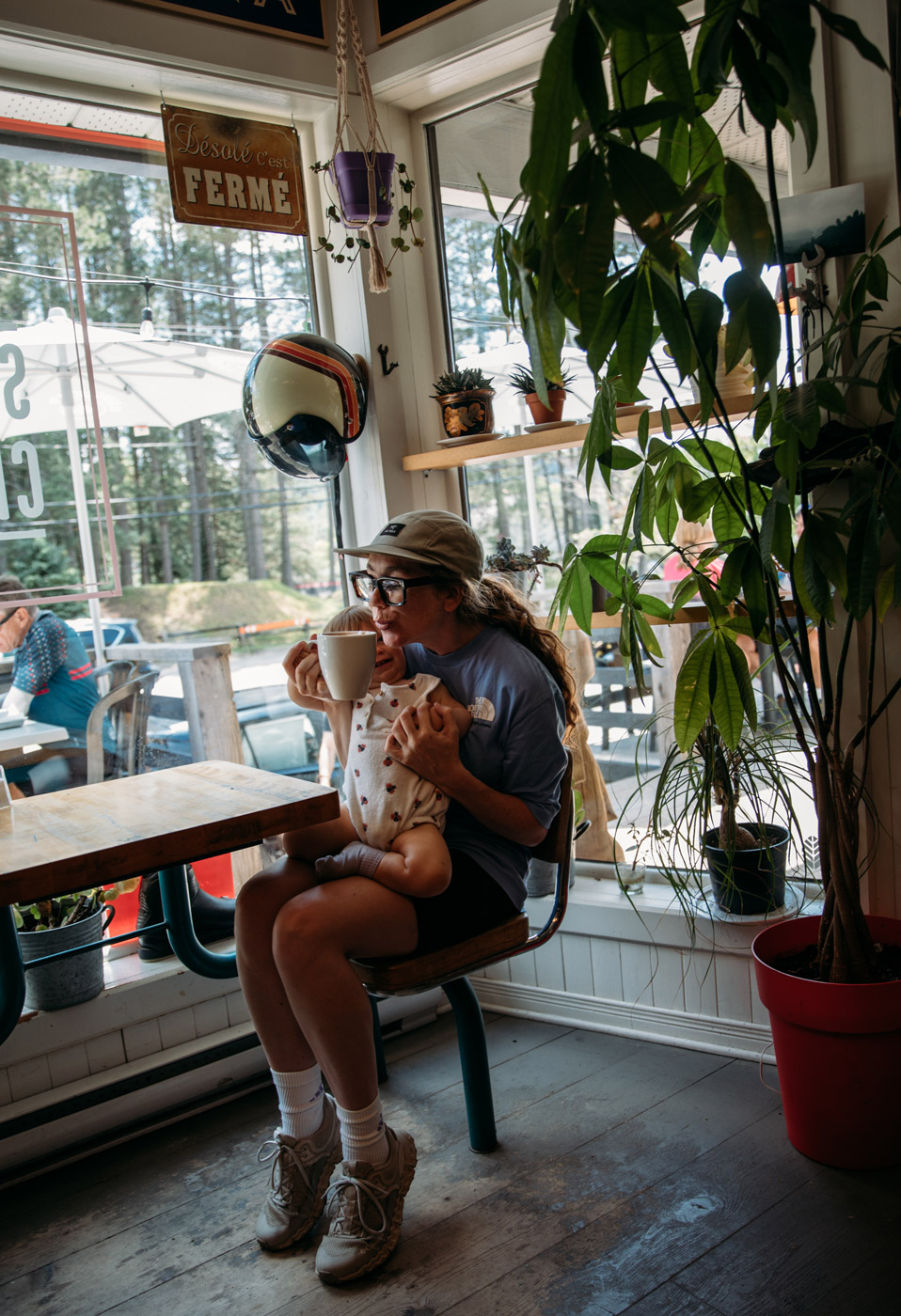 Déjeuner à la sandwicherie à Mont-Tremblant