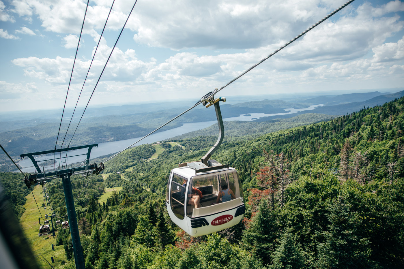 sommet mont tremblant avec la télécabine