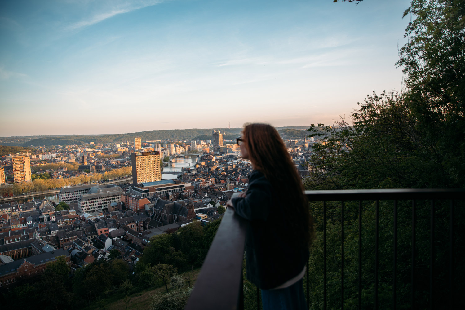 Vue depuis le belvédère de la citadelle à Liège