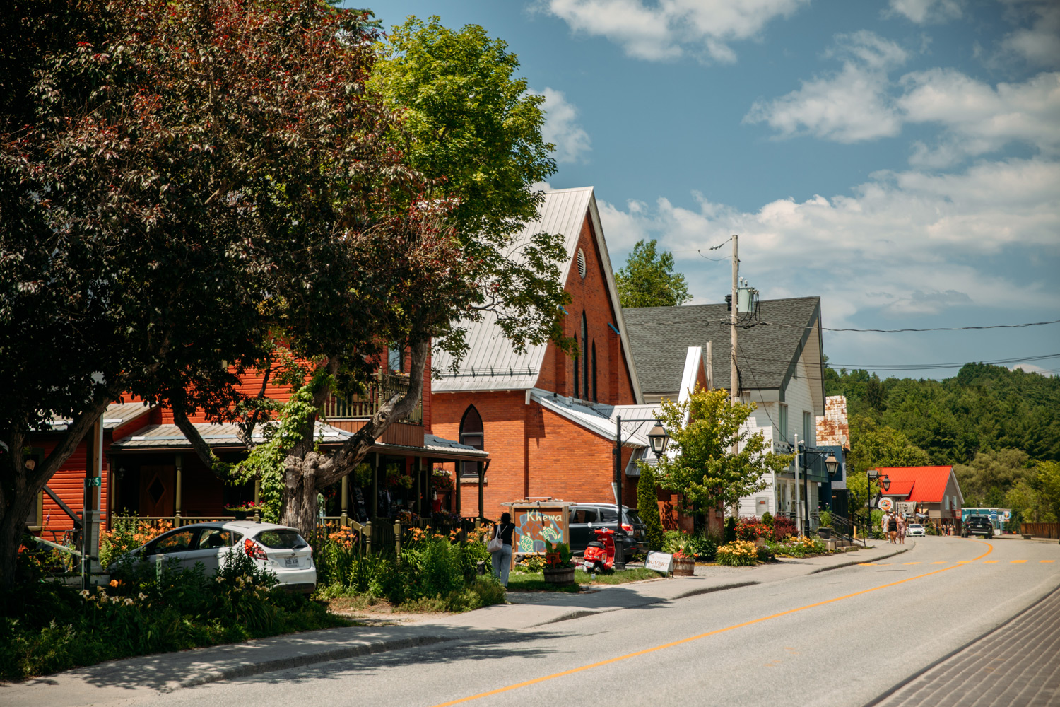 balade dans le village de Wakefield près de Gatineau