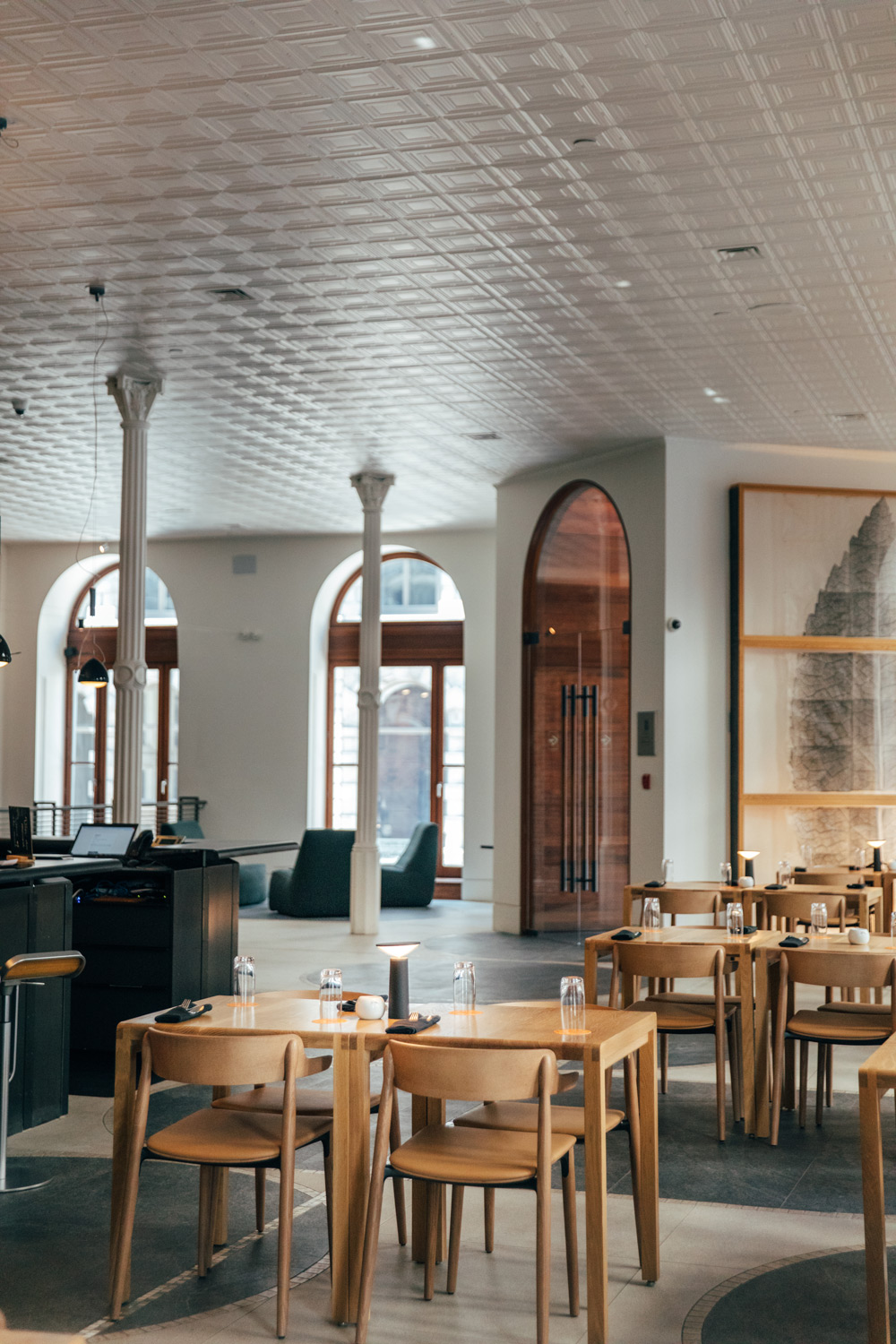 Le design du hall du boutique-hôtel Gault